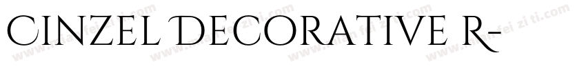Cinzel Decorative R字体转换
